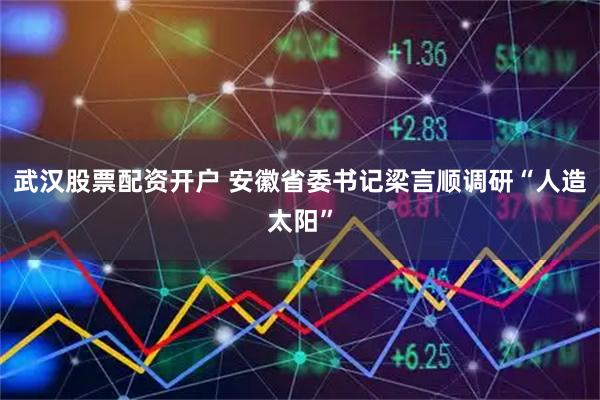 武汉股票配资开户 安徽省委书记梁言顺调研“人造太阳”